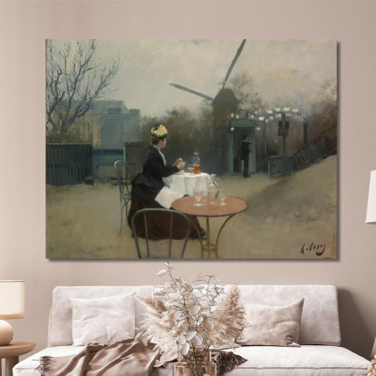 En Plein Air Ramón Casas rcs28 quadro stampato su tela