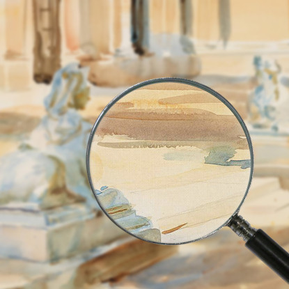 La Terrazza Della Granja  John Singer Sargent jss328 quadro stampato su tela