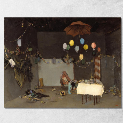 Interno Dello Studio Ramón Casas rcs37 quadro stampato su tela