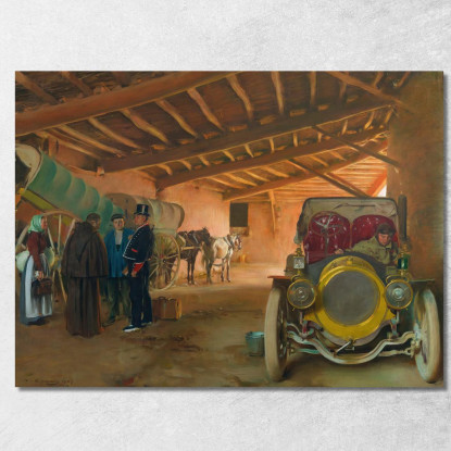 La Rimessa Ramón Casas rcs40 quadro stampato su tela