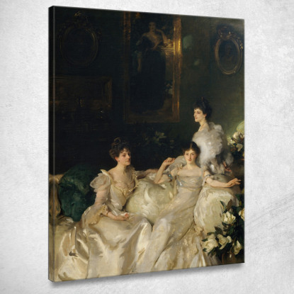 Le Sorelle Wyndham Lady Elcho Signora Adeane E Signora Tennant John Singer Sargent jss330 quadro stampato su tela