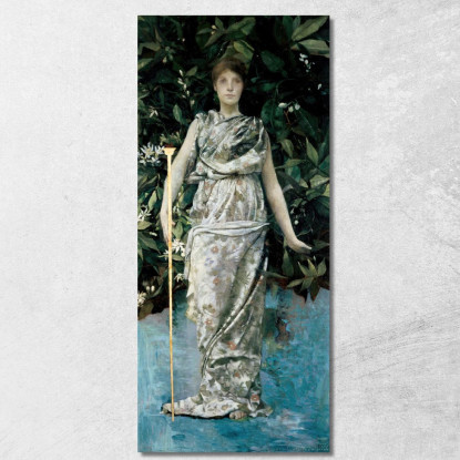 Imene Thomas Wilmer Dewing twd8 quadro stampato su tela