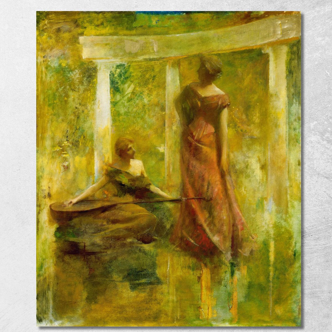 Musica Thomas Wilmer Dewing twd17 quadro stampato su tela