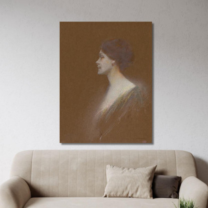 Ritratto Di Una Donna Thomas Wilmer Dewing twd21 quadro stampato su tela