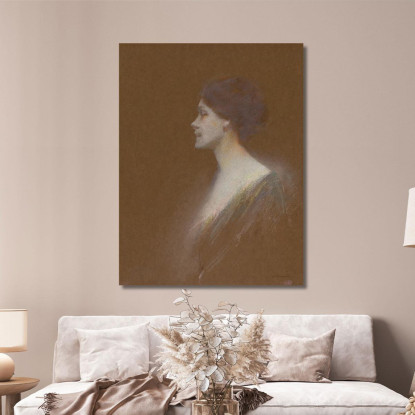 Ritratto Di Una Donna Thomas Wilmer Dewing twd21 quadro stampato su tela