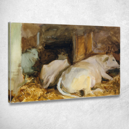 Tre Buoi John Singer Sargent jss333 quadro stampato su tela