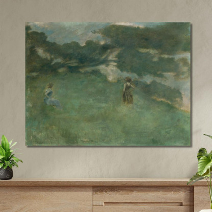 Il Tordo Eremita Thomas Wilmer Dewing twd29 quadro stampato su tela