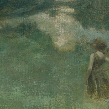 Il Tordo Eremita Thomas Wilmer Dewing twd29 quadro stampato su tela