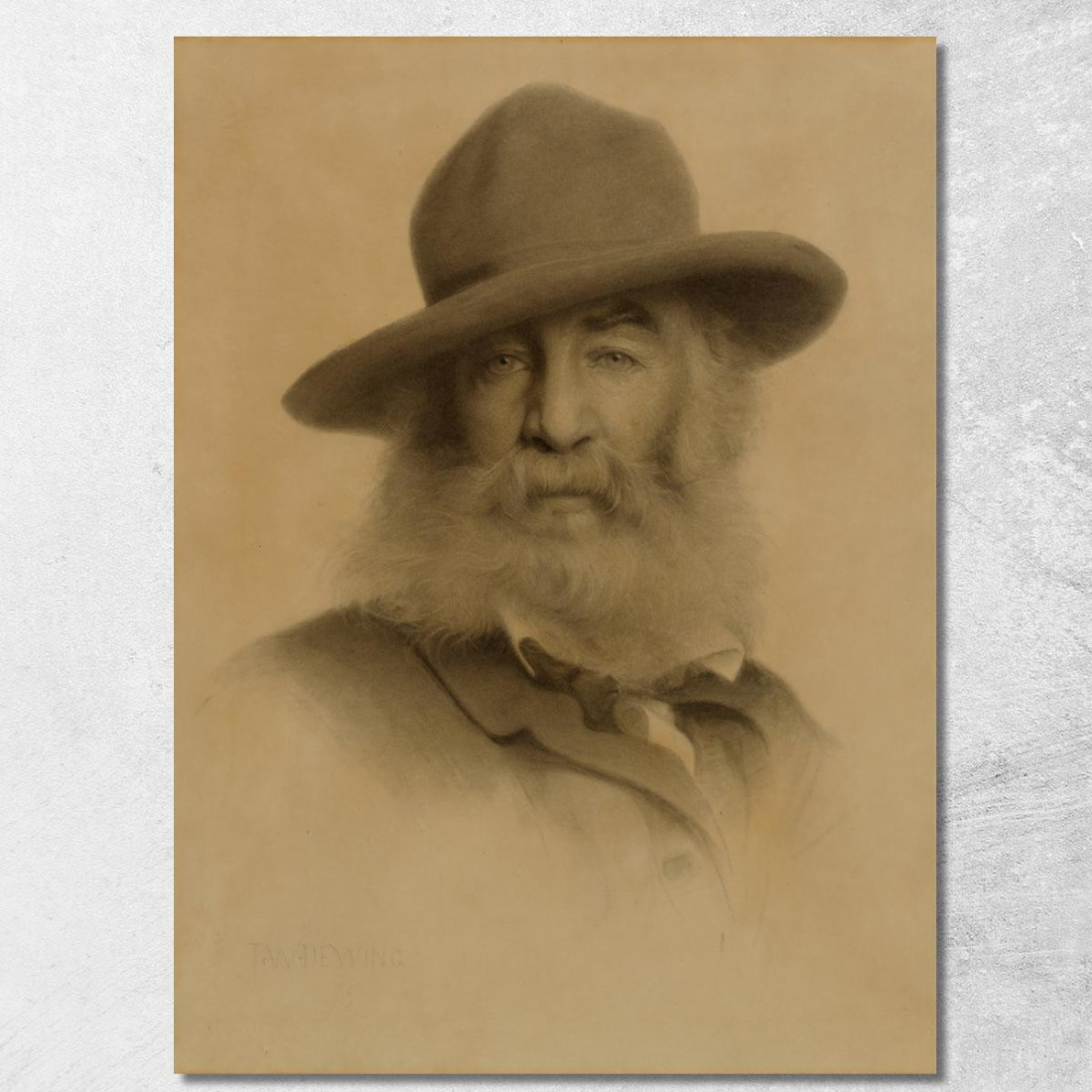 Walt Whitman Thomas Wilmer Dewing twd37 quadro stampato su tela