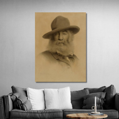 Walt Whitman Thomas Wilmer Dewing twd37 quadro stampato su tela