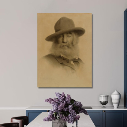Walt Whitman Thomas Wilmer Dewing twd37 quadro stampato su tela
