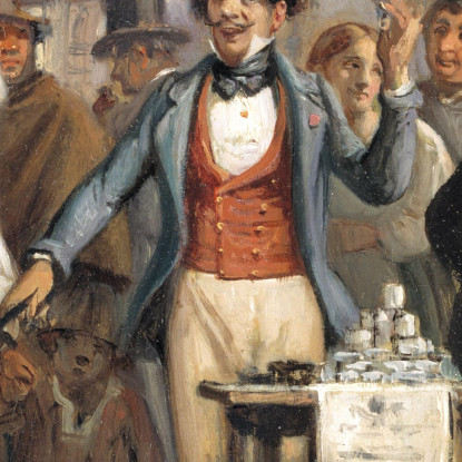 Un Ciarlatano Che Vende Lucido Da Scarpe In Piazza Barberini A Roma Wilhelm Marstrand wmr1 quadro stampato su tela