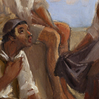 Una Giovane Ragazza E Due Pescatori Wilhelm Marstrand wmr3 quadro stampato su tela