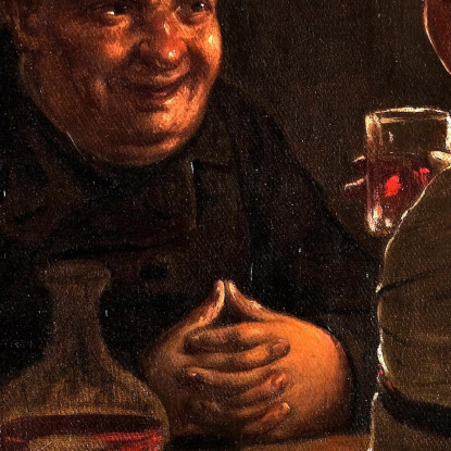 Abate Che Scherza Con Due Giovani Ragazze Wilhelm Marstrand wmr4 quadro stampato su tela