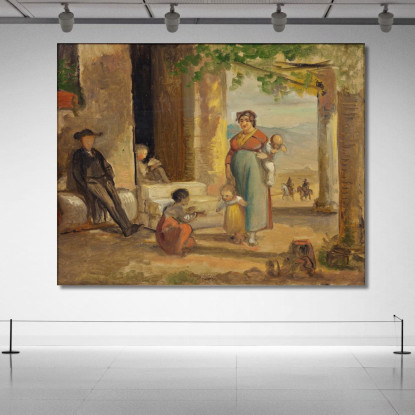 Bambino Che Impara A Camminare Wilhelm Marstrand wmr8 quadro stampato su tela