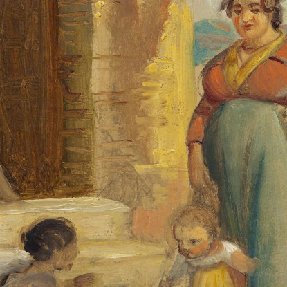 Bambino Che Impara A Camminare Wilhelm Marstrand wmr8 quadro stampato su tela