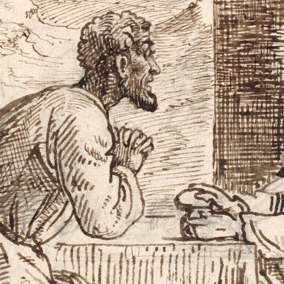 Cristo A Emmaus Wilhelm Marstrand wmr11 quadro stampato su tela