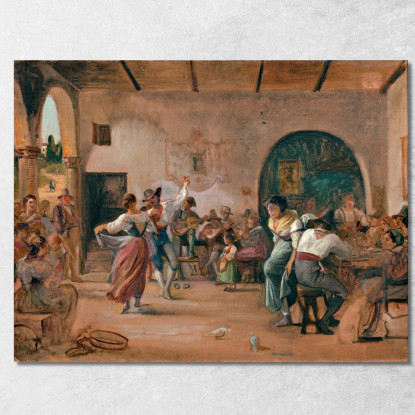 Danza In Un'Osteria Wilhelm Marstrand wmr14 quadro stampato su tela