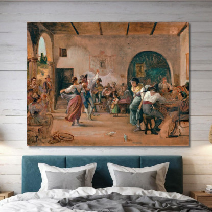 Danza In Un'Osteria Wilhelm Marstrand wmr14 quadro stampato su tela