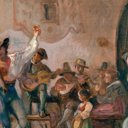 Danza In Un'Osteria Wilhelm Marstrand wmr14 quadro stampato su tela