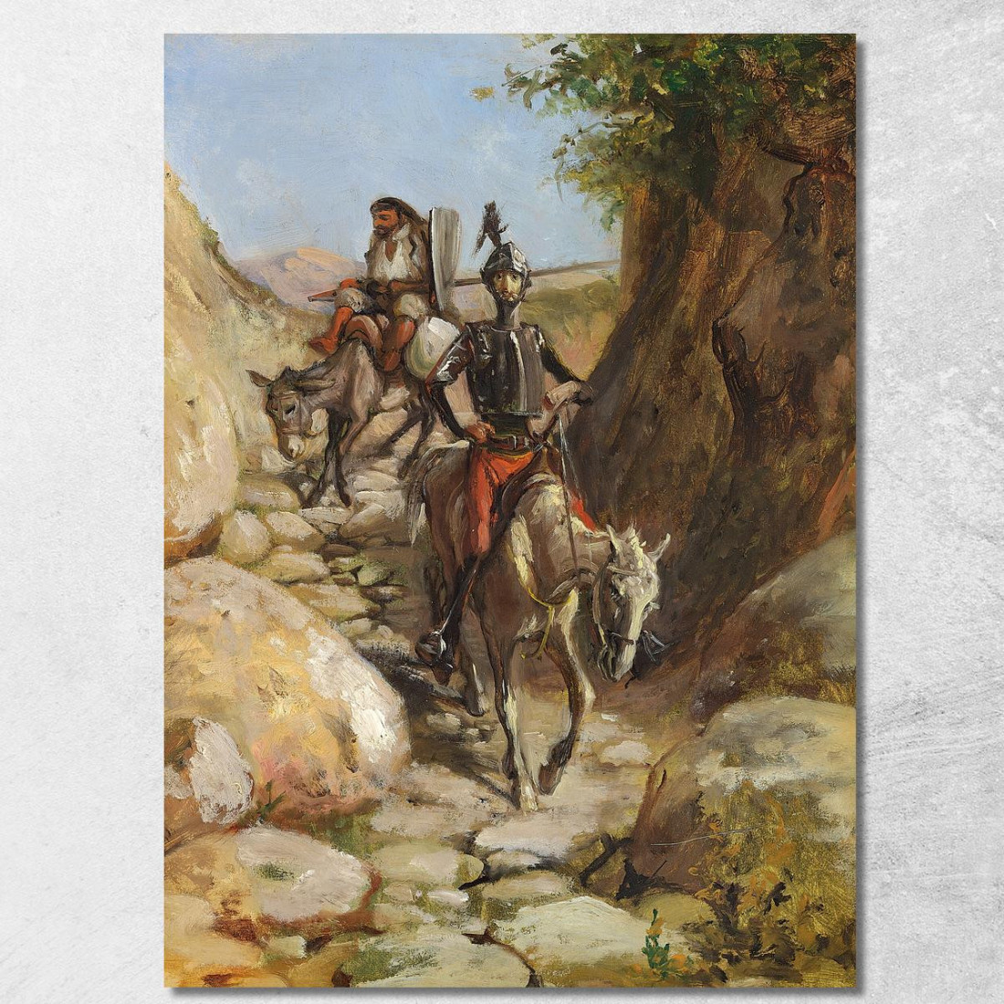 Don Chisciotte E Sancho Panza Tornano Dalle Montagne Nere Wilhelm Marstrand wmr18 quadro stampato su tela