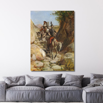 Don Chisciotte E Sancho Panza Tornano Dalle Montagne Nere Wilhelm Marstrand wmr18 quadro stampato su tela