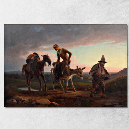 La Prima Cavalcata Di Don Chisciotte Verso Casa Wilhelm Marstrand wmr20 quadro stampato su tela