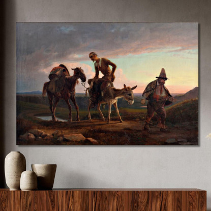 La Prima Cavalcata Di Don Chisciotte Verso Casa Wilhelm Marstrand wmr20 quadro stampato su tela