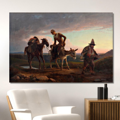 La Prima Cavalcata Di Don Chisciotte Verso Casa Wilhelm Marstrand wmr20 quadro stampato su tela