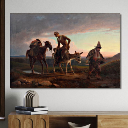 La Prima Cavalcata Di Don Chisciotte Verso Casa Wilhelm Marstrand wmr20 quadro stampato su tela