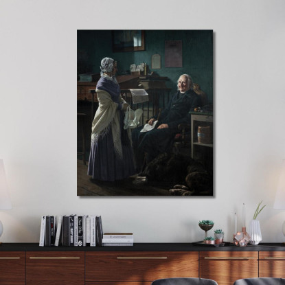 Doppio Ritratto Del Mercante Christopher Friedenreich Hage Wilhelm Marstrand wmr21 quadro stampato su tela