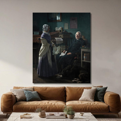 Doppio Ritratto Del Mercante Christopher Friedenreich Hage Wilhelm Marstrand wmr21 quadro stampato su tela