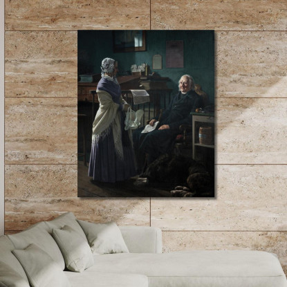 Doppio Ritratto Del Mercante Christopher Friedenreich Hage Wilhelm Marstrand wmr21 quadro stampato su tela