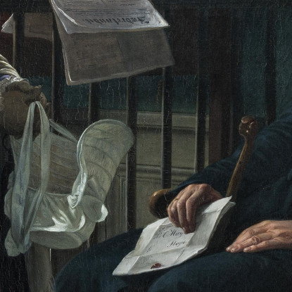 Doppio Ritratto Del Mercante Christopher Friedenreich Hage Wilhelm Marstrand wmr21 quadro stampato su tela