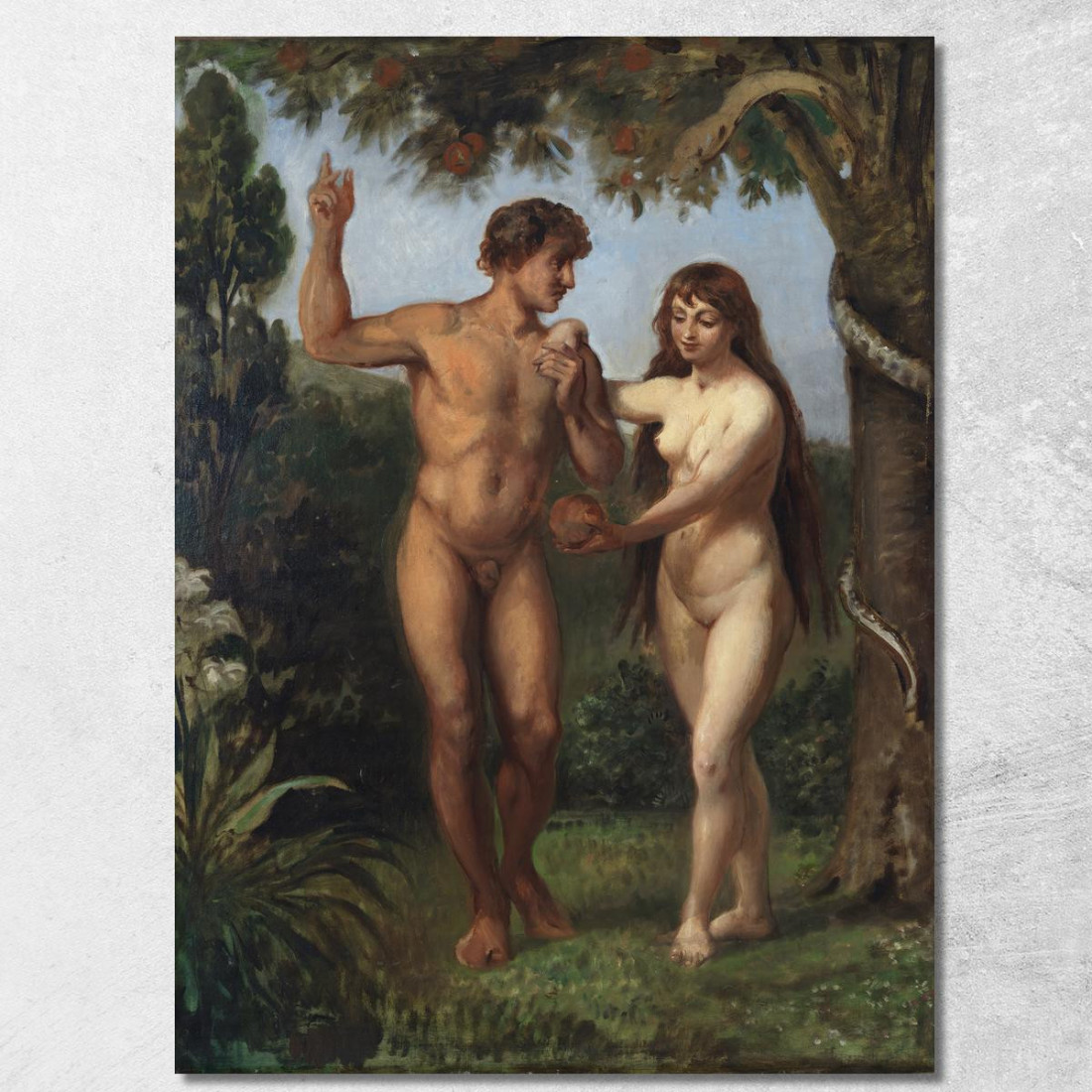 Eva Tenta Adamo Wilhelm Marstrand wmr25 quadro stampato su tela