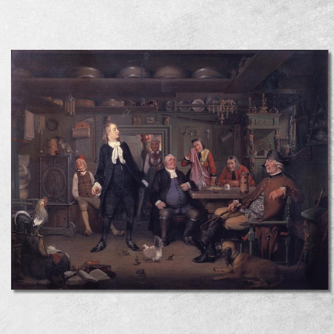 Da "Erasmus Montanus" Di Ludvig Holberg Atto Iii Scena 3 Wilhelm Marstrand wmr27 quadro stampato su tela