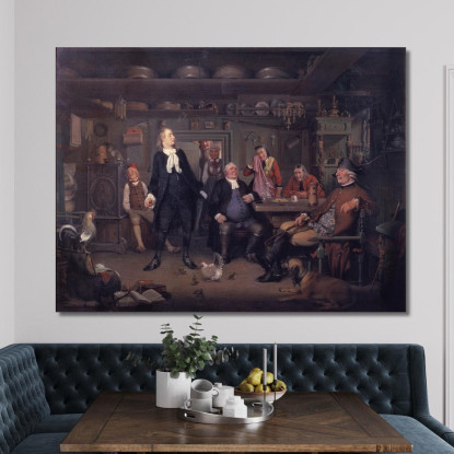 Da "Erasmus Montanus" Di Ludvig Holberg Atto Iii Scena 3 Wilhelm Marstrand wmr27 quadro stampato su tela