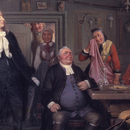 Da "Erasmus Montanus" Di Ludvig Holberg Atto Iii Scena 3 Wilhelm Marstrand wmr27 quadro stampato su tela