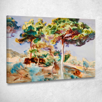 Alberi John Singer Sargent jss339 quadro stampato su tela