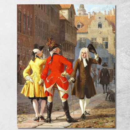 Jacob Von Thyboe E Jean De France Wilhelm Marstrand wmr34 quadro stampato su tela