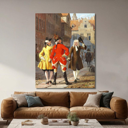 Jacob Von Thyboe E Jean De France Wilhelm Marstrand wmr34 quadro stampato su tela