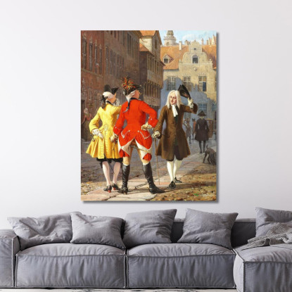 Jacob Von Thyboe E Jean De France Wilhelm Marstrand wmr34 quadro stampato su tela