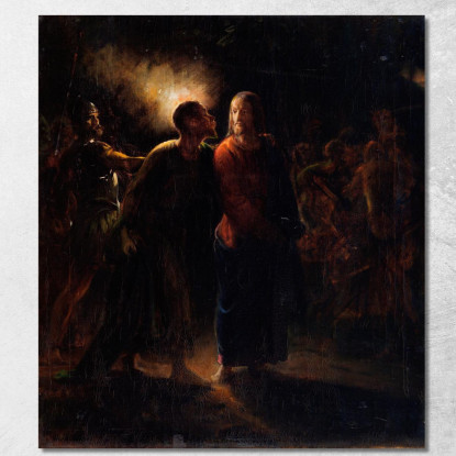 Il Bacio Di Giuda Wilhelm Marstrand wmr35 quadro stampato su tela