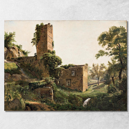 Paesaggio Con Rovine Wilhelm Marstrand wmr38 quadro stampato su tela