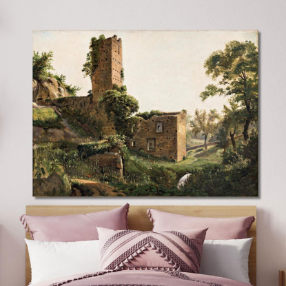 Paesaggio Con Rovine Wilhelm Marstrand wmr38 quadro stampato su tela