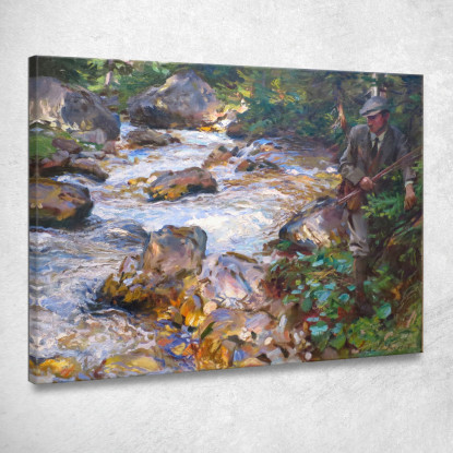 Ruscello Di Trote Nel Tirolo John Singer Sargent jss340 quadro stampato su tela