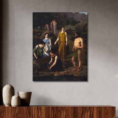 Nausicaa Porta Vesti A Ulisse Naufrago Wilhelm Marstrand wmr43 quadro stampato su tela