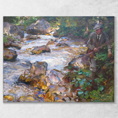 Ruscello Di Trote Nel Tirolo John Singer Sargent jss340 quadro stampato su tela