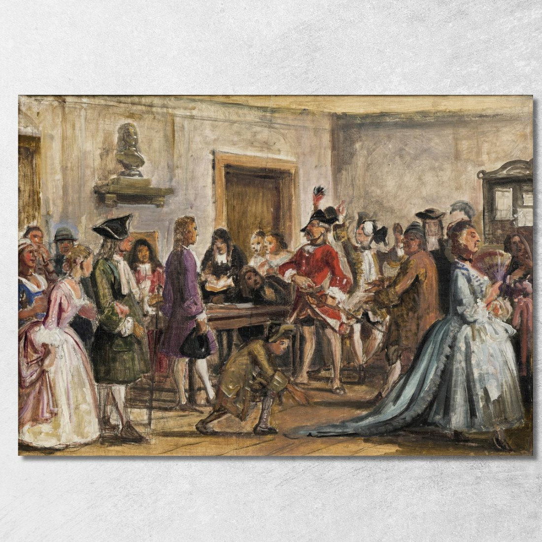 Filemone E I Suoi Accusatori. Scena Da "Il Naufragio Fortunato" Wilhelm Marstrand wmr47 quadro stampato su tela