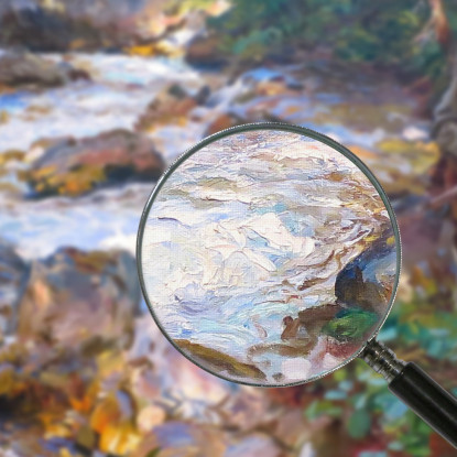 Ruscello Di Trote Nel Tirolo John Singer Sargent jss340 quadro stampato su tela